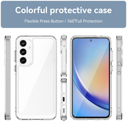 For Samsung Galaxy A35 Colorful Series Acrylic Hybrid TPU Phone Case(Transparent) - Galaxy Phone Cases by buy2fix | Online Shopping UK | buy2fix