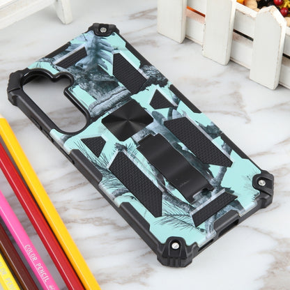 For Samsung Galaxy S24+ 5G Camouflage Armor Kickstand TPU + PC Magnetic Phone Case(Mint Green) - Galaxy S24+ 5G Cases by buy2fix | Online Shopping UK | buy2fix