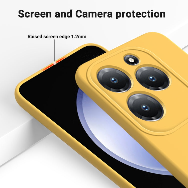 For Infinix Hot 40/Hot 40 Pro Solid Color Liquid Silicone Dropproof Full Coverage Protective Case(Yellow) - Infinix Cases by buy2fix | Online Shopping UK | buy2fix