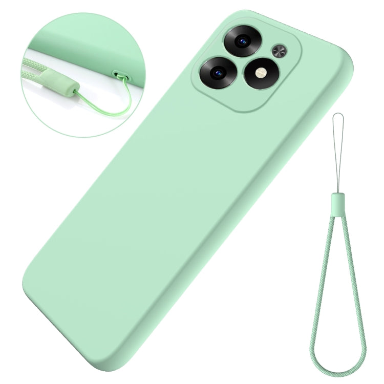 For Infinix Hot 40i Solid Color Liquid Silicone Dropproof Full Coverage Protective Case(Green) - Infinix Cases by buy2fix | Online Shopping UK | buy2fix