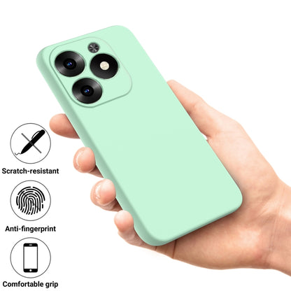 For Infinix Hot 40i Solid Color Liquid Silicone Dropproof Full Coverage Protective Case(Green) - Infinix Cases by buy2fix | Online Shopping UK | buy2fix