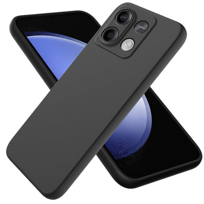 For Xiaomi Redmi Note 13 5G Global Solid Color Liquid Silicone Dropproof Full Coverage Phone Case(Black) - Note 13 Cases by buy2fix | Online Shopping UK | buy2fix