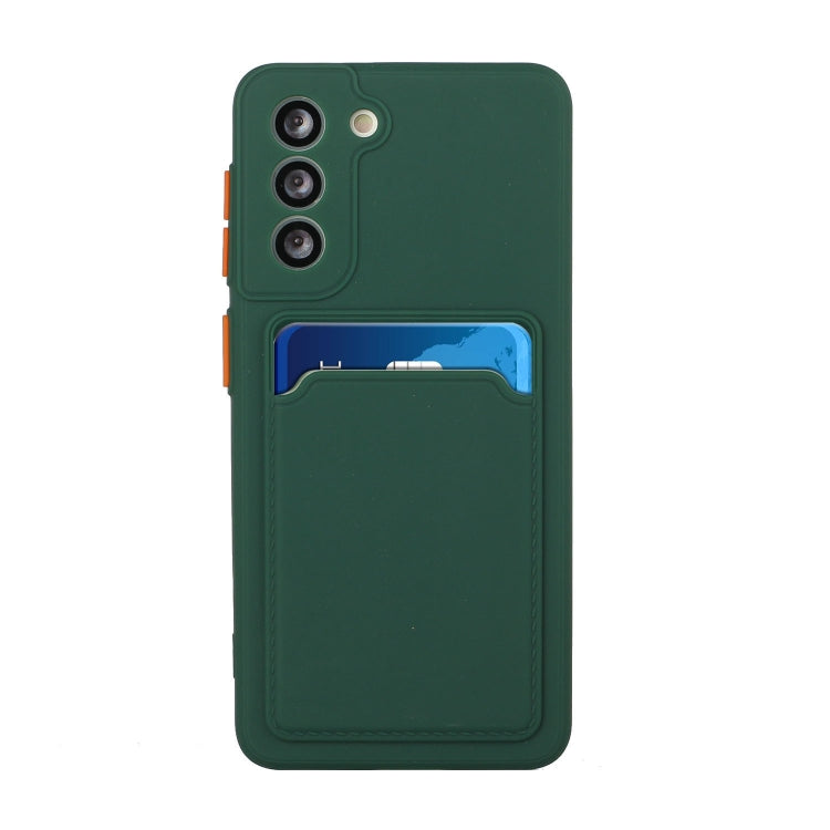 For Samsung Galaxy S24+ / S25+ Card Slot Design Shockproof TPU Phone Case(Dark Green) - Galaxy S24+ 5G Cases by buy2fix | Online Shopping UK | buy2fix