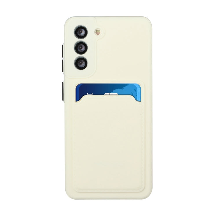 For Samsung Galaxy S24+ / S25+ Card Slot Design Shockproof TPU Phone Case(White) - Galaxy S24+ 5G Cases by buy2fix | Online Shopping UK | buy2fix