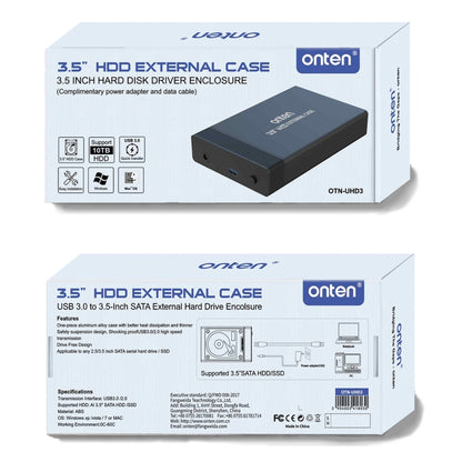 Onten UHD3 3.5 inch USB3.0 HDD External Hard Drive Enclosure(EU Plug) - HDD Enclosure by Onten | Online Shopping UK | buy2fix