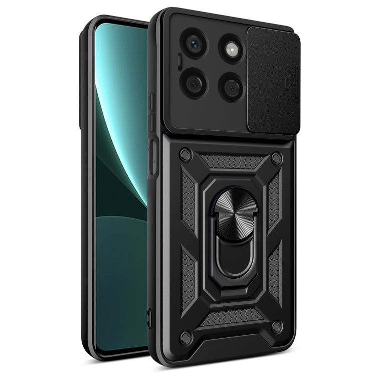 For Honor X8b Sliding Camera Cover Design TPU+PC Phone Case(Black) - Honor Cases by buy2fix | Online Shopping UK | buy2fix