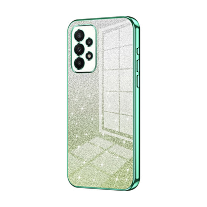 For Samsung Galaxy A23 Gradient Glitter Powder Electroplated Phone Case(Green) - Galaxy Phone Cases by buy2fix | Online Shopping UK | buy2fix