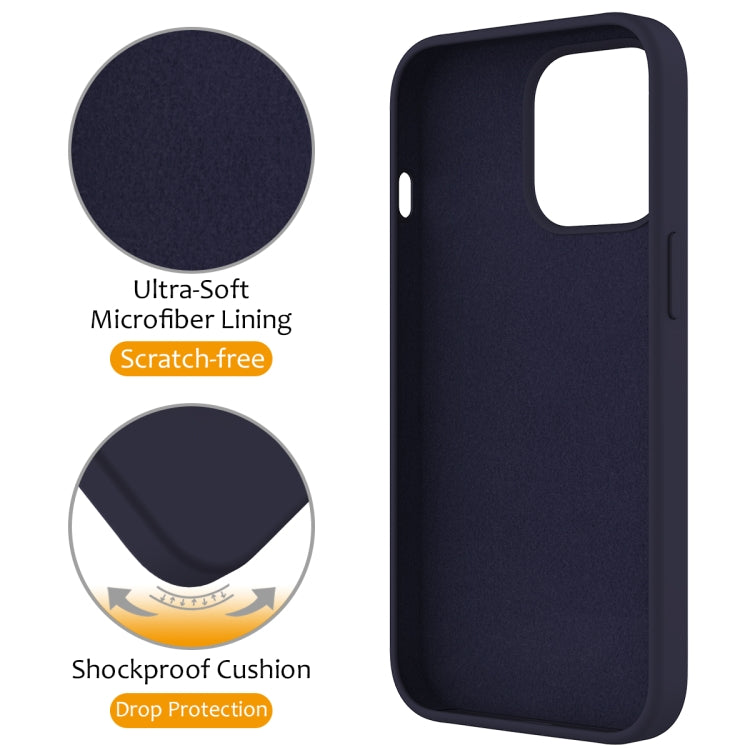 For iPhone 12 Pro Max MagSafe Magnetic Liquid Silicone Phone Case with Ring Holder(Midnight Blue) - iPhone 12 Pro Max Cases by buy2fix | Online Shopping UK | buy2fix