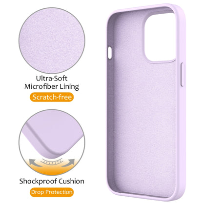 For iPhone 14 Pro Max MagSafe Magnetic Liquid Silicone Phone Case with Ring Holder(Lilac Purple) - iPhone 14 Pro Max Cases by buy2fix | Online Shopping UK | buy2fix