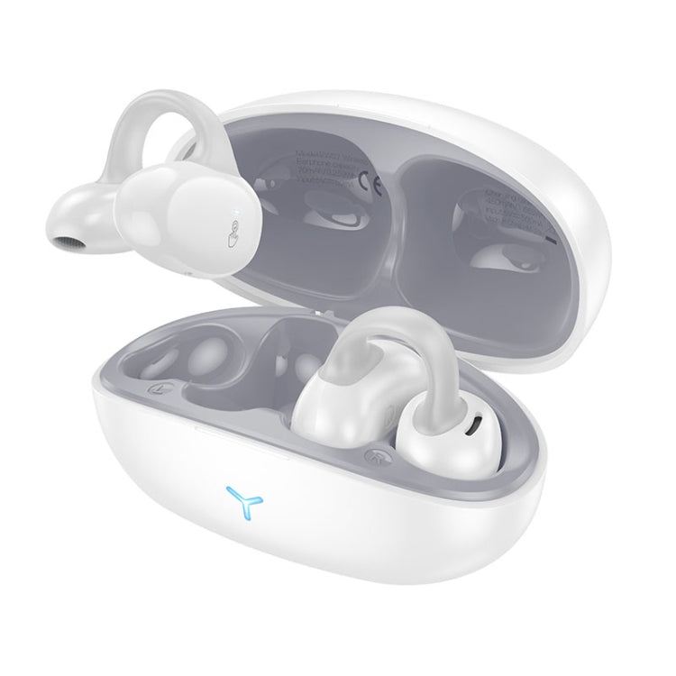 hoco EW57 Ear Clip True Wireless TWS Bluetooth Earphone(White) - TWS Earphone by hoco | Online Shopping UK | buy2fix