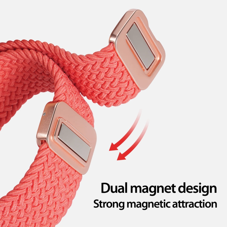 DUX DUCIS Mixture Pro Series Magnetic Buckle Nylon Braid Watch Band, Size:22mm(Guava) - 22mm Bands by DUX DUCIS | Online Shopping UK | buy2fix