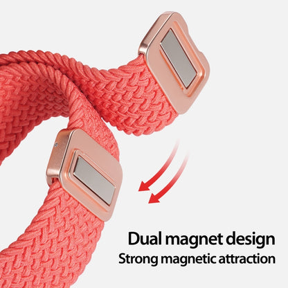 DUX DUCIS Mixture Pro Series Magnetic Buckle Nylon Braid Watch Band, Size:22mm(Guava) - 22mm Bands by DUX DUCIS | Online Shopping UK | buy2fix