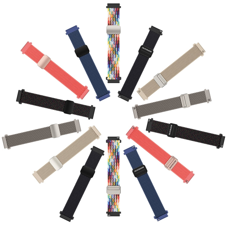 DUX DUCIS Mixture Pro Series Magnetic Buckle Nylon Braid Watch Band, Size:20mm(Beige) - 20mm Bands by DUX DUCIS | Online Shopping UK | buy2fix