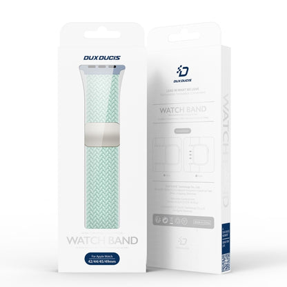 For Apple Watch SE 2023 40mm DUX DUCIS Mixture Pro Series Magnetic Buckle Nylon Braid Watch Band(Light Mint) - Watch Bands by DUX DUCIS | Online Shopping UK | buy2fix