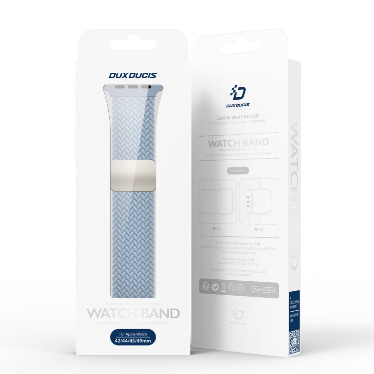 For Apple Watch Series 10 46mm DUX DUCIS Mixture Pro Series Magnetic Buckle Nylon Braid Watch Band(Light Blue) - Watch Bands by DUX DUCIS | Online Shopping UK | buy2fix