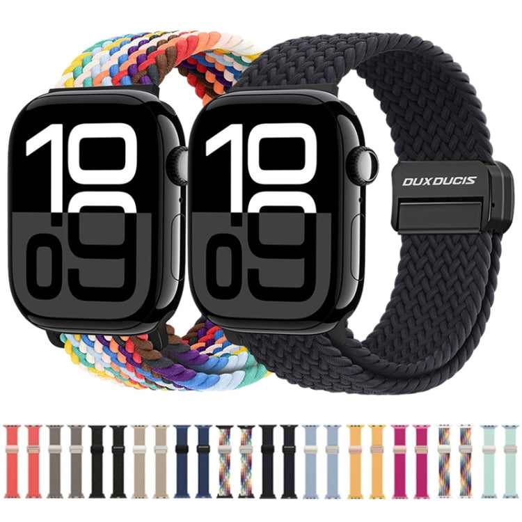 For Apple Watch 38mm DUX DUCIS Mixture Pro Series Magnetic Buckle Nylon Braid Watch Band(New Rainbow) - Watch Bands by DUX DUCIS | Online Shopping UK | buy2fix