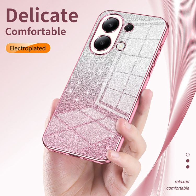 For Xiaomi Redmi K60 / K60 Pro Gradient Glitter Powder Electroplated Phone Case(Pink) - Xiaomi Cases by buy2fix | Online Shopping UK | buy2fix