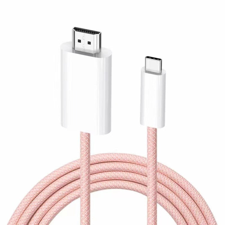4K 30Hz USB-C / Type-C to HDMI HD Adapter Cable, Length: 1.8m(Pink) - Cable by buy2fix | Online Shopping UK | buy2fix