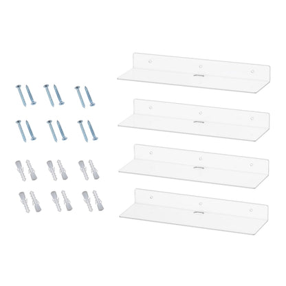 YX074 4pcs / Set Acrylic Storage Rack Anime Ornaments Cosmetics Wall Mount Bracket - Shelf & Hooks by buy2fix | Online Shopping UK | buy2fix