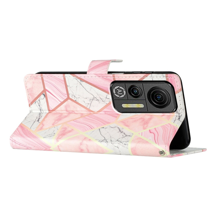 For Ulefone Note 14 Colored Drawing Leather Phone Case(Pink Marble) - Ulefone Cases by buy2fix | Online Shopping UK | buy2fix