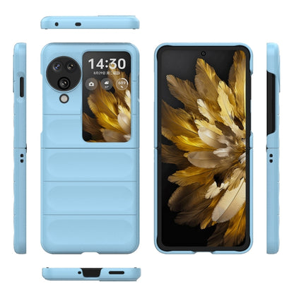 For OPPO Find N3 Flip Magic Shield Fold PC Shockproof Phone Case(Light Blue) - Find N3 Flip Cases by buy2fix | Online Shopping UK | buy2fix