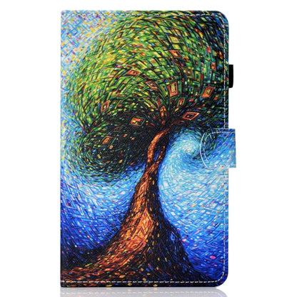 For Lenovo Tab M11/ Xiaoxin Pad 11 2024 Coloured Drawing Stitching Smart Leather Tablet Case(Abstract Tree) - Lenovo by buy2fix | Online Shopping UK | buy2fix