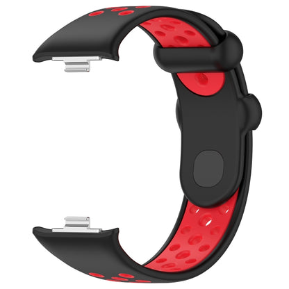 For Redmi Watch 4 Two Color Silicone Sports Watch Band(Black Red) - Watch Bands by buy2fix | Online Shopping UK | buy2fix