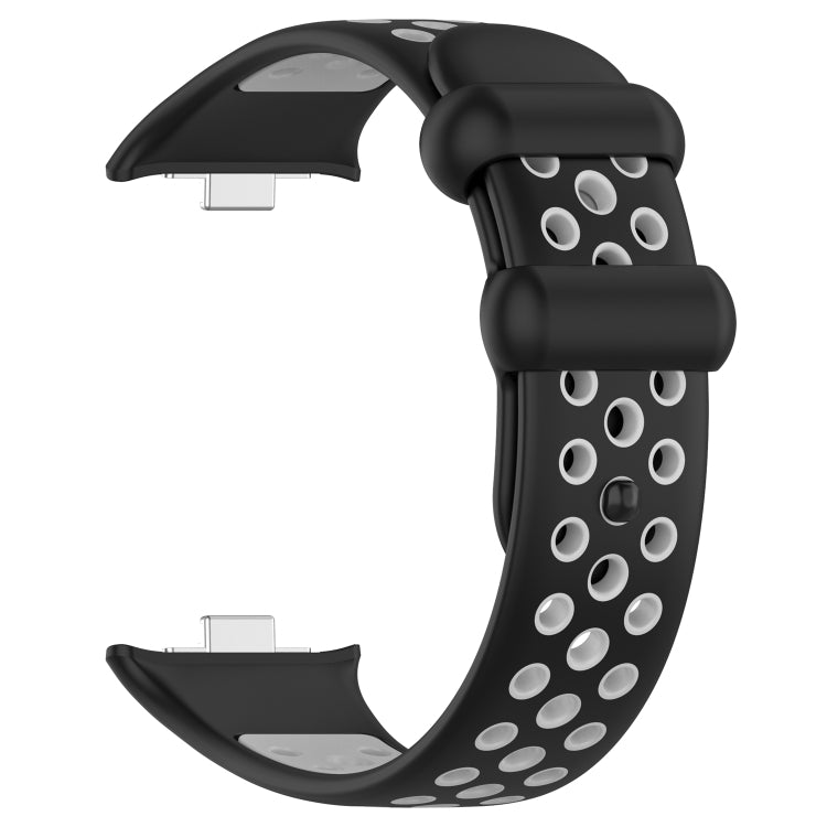 For Redmi Watch 4 Two Color Silicone Sports Watch Band(Black Grey) - Watch Bands by buy2fix | Online Shopping UK | buy2fix