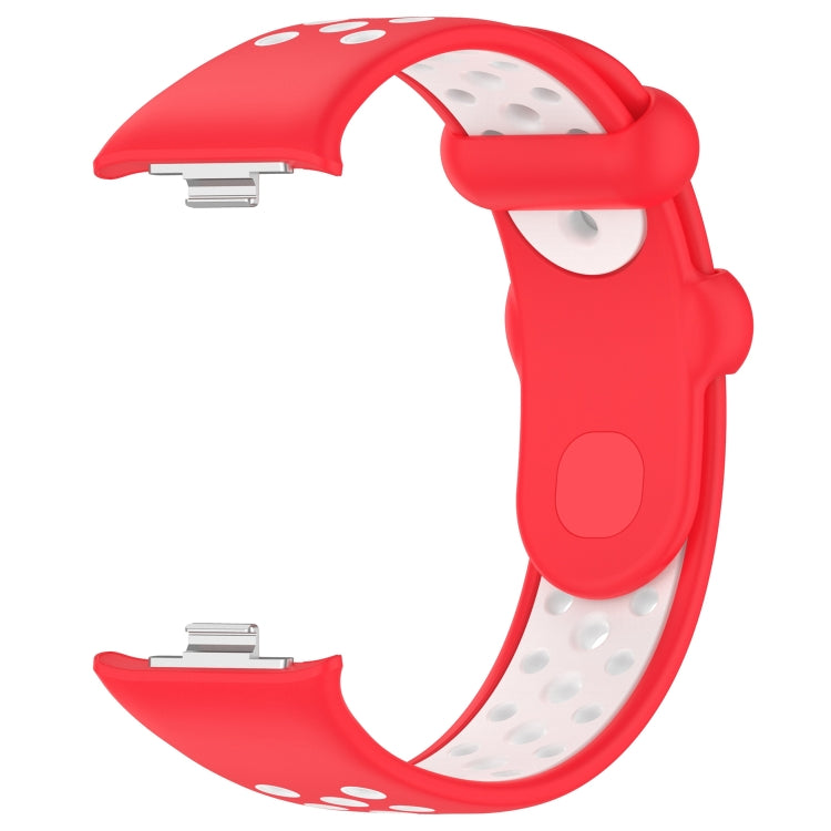 For Redmi Watch 4 Two Color Silicone Sports Watch Band(Red White) - Watch Bands by buy2fix | Online Shopping UK | buy2fix