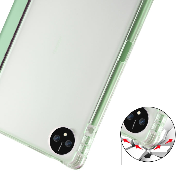 For Huawei MatePad Pro 11 2024 3-fold Clear TPU Leather Tablet Case with Pen Slot(Matcha Green) - Huawei by buy2fix | Online Shopping UK | buy2fix