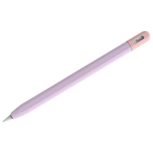 For Apple Pencil (USB-C) Stylus Pen Protective Cover with Nib Cover(Purple+Pink) - Pencil Accessories by buy2fix | Online Shopping UK | buy2fix