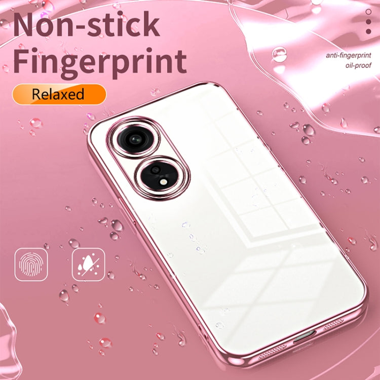 For OPPO A1 Pro Transparent Plating Fine Hole Phone Case(Black) - OPPO Cases by buy2fix | Online Shopping UK | buy2fix