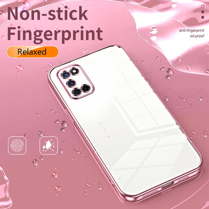 For OPPO A52 / A72 / A92 Transparent Plating Fine Hole Phone Case(Black) - OPPO Cases by buy2fix | Online Shopping UK | buy2fix