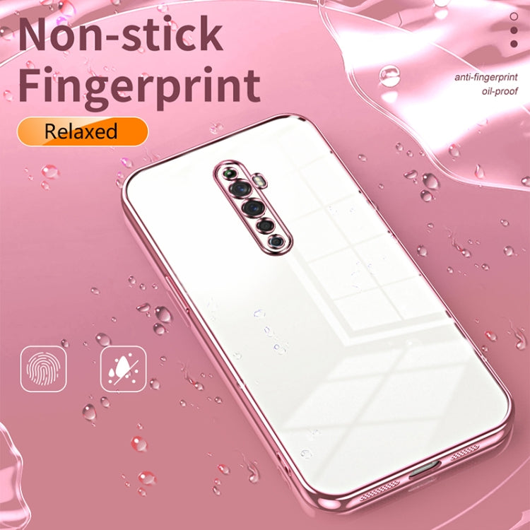 For OPPO Reno2 Z / Reno2 F Transparent Plating Fine Hole Phone Case(Black) - OPPO Cases by buy2fix | Online Shopping UK | buy2fix