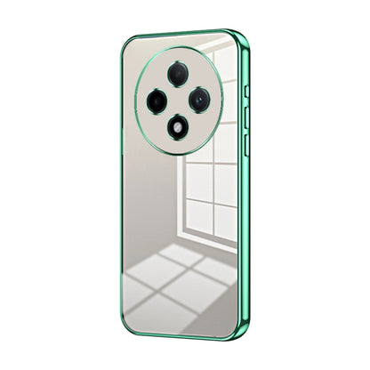 For OPPO A3 Pro Transparent Plating Fine Hole Phone Case(Green) - OPPO Cases by buy2fix | Online Shopping UK | buy2fix