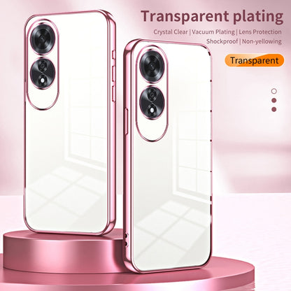 For OPPO A60 Transparent Plating Fine Hole Phone Case(Transparent) - OPPO Cases by buy2fix | Online Shopping UK | buy2fix