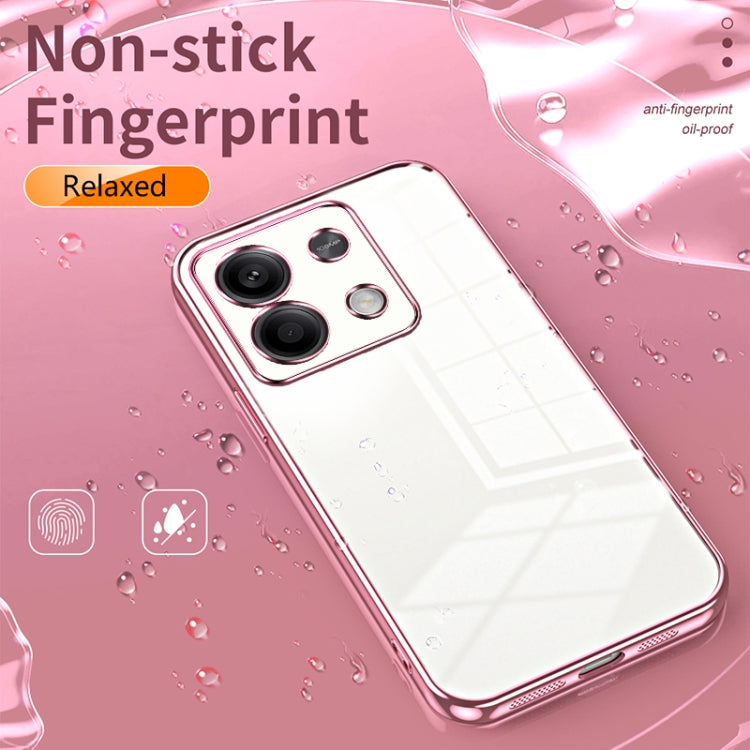 For Xiaomi Redmi Note 13 5G Transparent Plating Fine Hole Phone Case(Transparent) - Note 13 Cases by buy2fix | Online Shopping UK | buy2fix