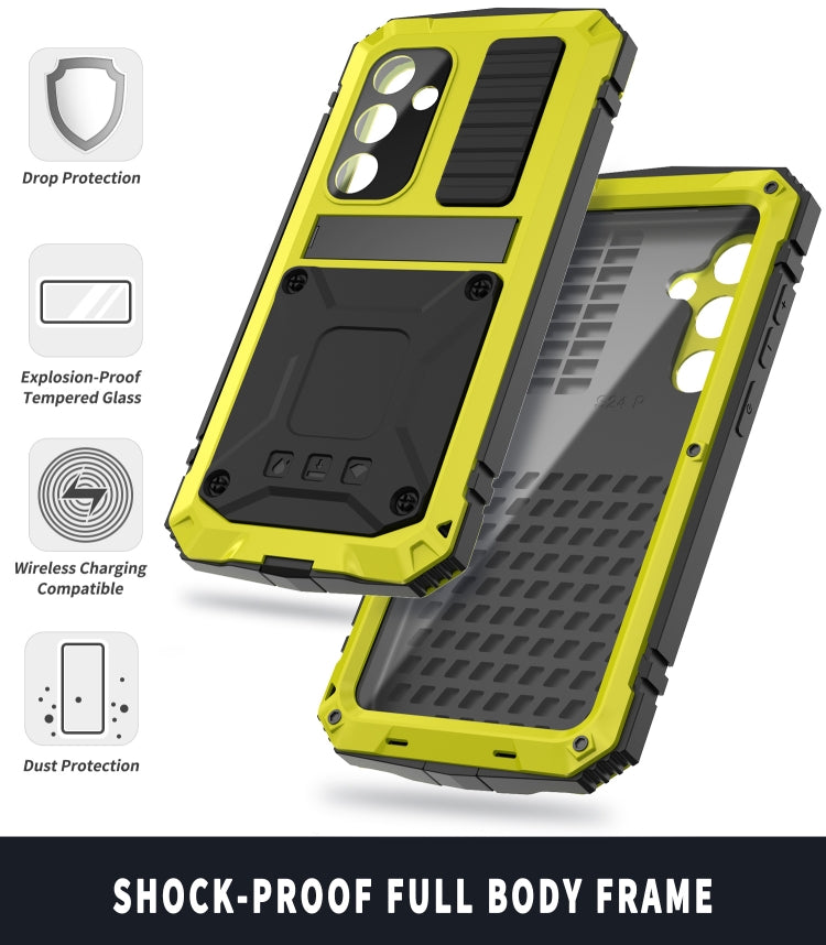 For Samsung Galaxy S24+ 5G R-JUST Life Waterproof Dustproof Shockproof Phone Case(Yellow) - Galaxy S24+ 5G Cases by R-JUST | Online Shopping UK | buy2fix