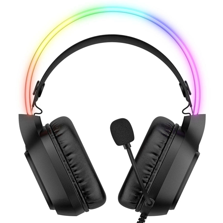 ONIKUMA X22 USB + 3.5mm Colorful Light Wired Gaming Headset with Mic, Cable length: 1.8m(Black) - Multimedia Headset by ONIKUMA | Online Shopping UK | buy2fix