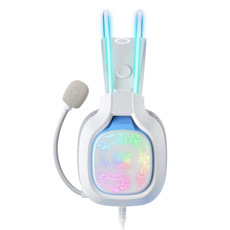 ONIKUMA X22 USB + 3.5mm Colorful Light Wired Gaming Headset with Mic, Cable length: 1.8m(White) - Multimedia Headset by ONIKUMA | Online Shopping UK | buy2fix