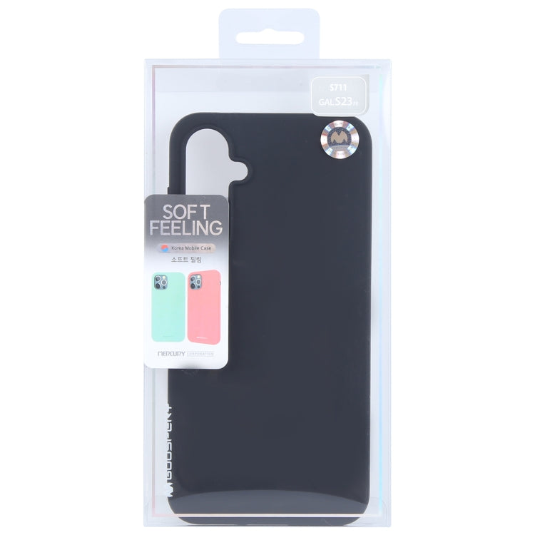 For Samsung Galaxy S23 FE 5G GOOSPERY SOFT FEELING Liquid TPU Soft Phone Case(Black) - Galaxy S23 FE 5G Cases by GOOSPERY | Online Shopping UK | buy2fix