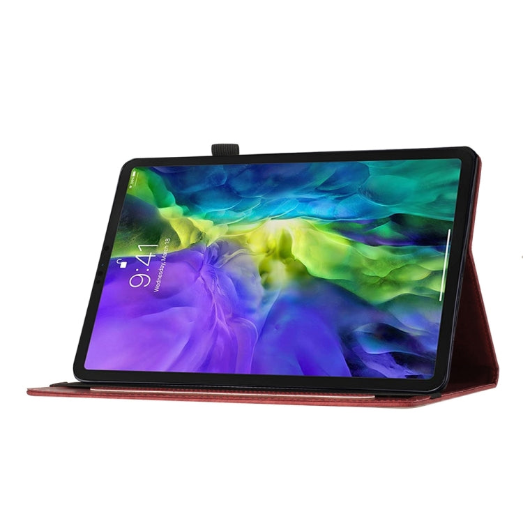 For iPad Pro 12.9 2022 / Air 13 2024 Butterfly Cat Embossing Leather Tablet Case(Red) - iPad Pro 12.9 (2022/2021) Cases by buy2fix | Online Shopping UK | buy2fix