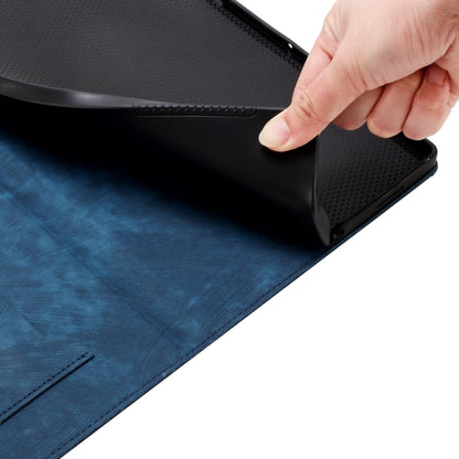 For Samsung Galaxy Tab S9 Ultra / S8 Ultra Butterfly Cat Embossing Leather Tablet Case(Dark Blue) - Galaxy Tab S9 Ultra Cases by buy2fix | Online Shopping UK | buy2fix