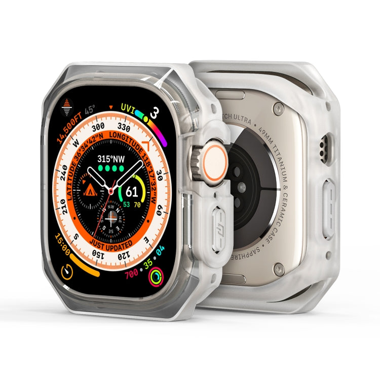 For Apple Watch Ultra 2 49mm / Ultra 49mm DUX DUCIS Tamo Series Hollow PC + TPU Watch Protective Case(Transparent White) - Watch Cases by DUX DUCIS | Online Shopping UK | buy2fix