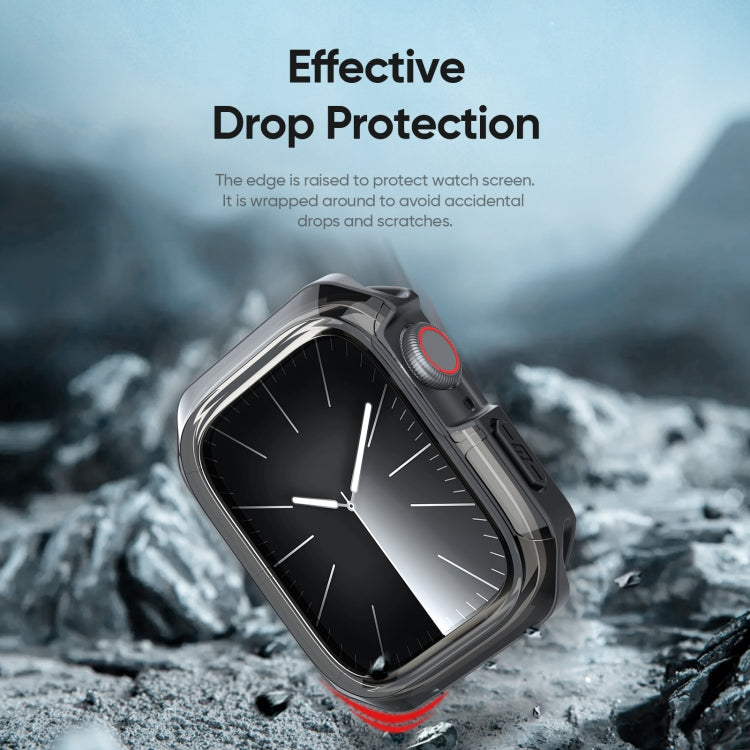 For Apple Watch 9 / 8 / 7 41mm DUX DUCIS Tamo Series Hollow PC + TPU Watch Protective Case(Translucent Black) - Watch Cases by DUX DUCIS | Online Shopping UK | buy2fix