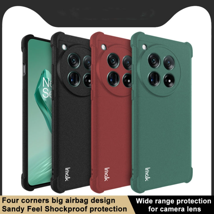 For OnePlus 12 5G imak Shockproof Airbag TPU Phone Case(Matte Green) - OnePlus Cases by imak | Online Shopping UK | buy2fix