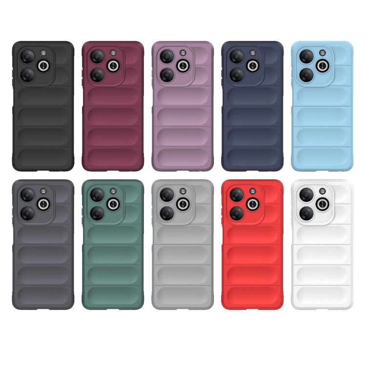 For Infinix Smart 8 Magic Shield TPU + Flannel Phone Case(Dark Grey) - Infinix Cases by buy2fix | Online Shopping UK | buy2fix