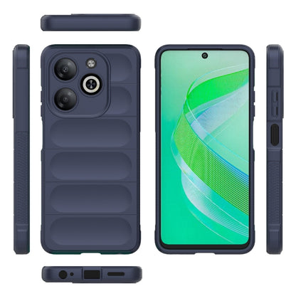 For Infinix Smart 8 Magic Shield TPU + Flannel Phone Case(Dark Blue) - Infinix Cases by buy2fix | Online Shopping UK | buy2fix