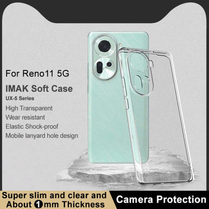 For OPPO Reno11 5G Global IMAK UX-5 Series Transparent TPU Phone Case - OPPO Cases by imak | Online Shopping UK | buy2fix