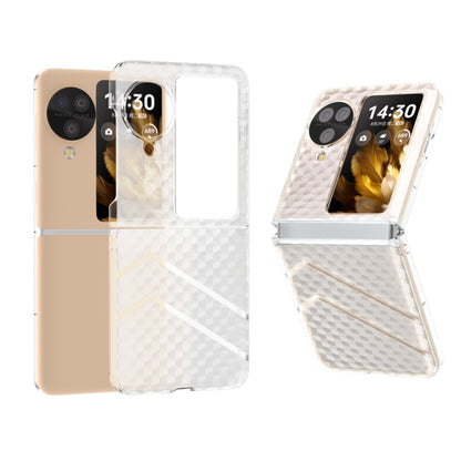 For OPPO Find N3 Flip Wave Pattern Transparent Frosted Phone Case - Find N3 Flip Cases by buy2fix | Online Shopping UK | buy2fix